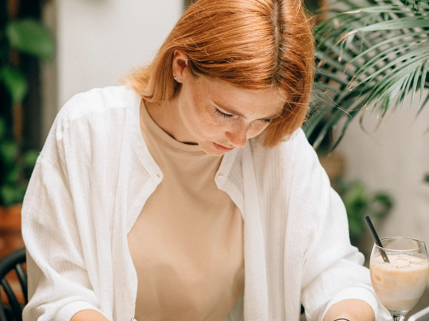 Self-employed borrower reviewing financial documents for a bank statement loan